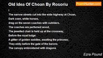 Ezra Pound - Old Idea Of Choan By Rosoriu