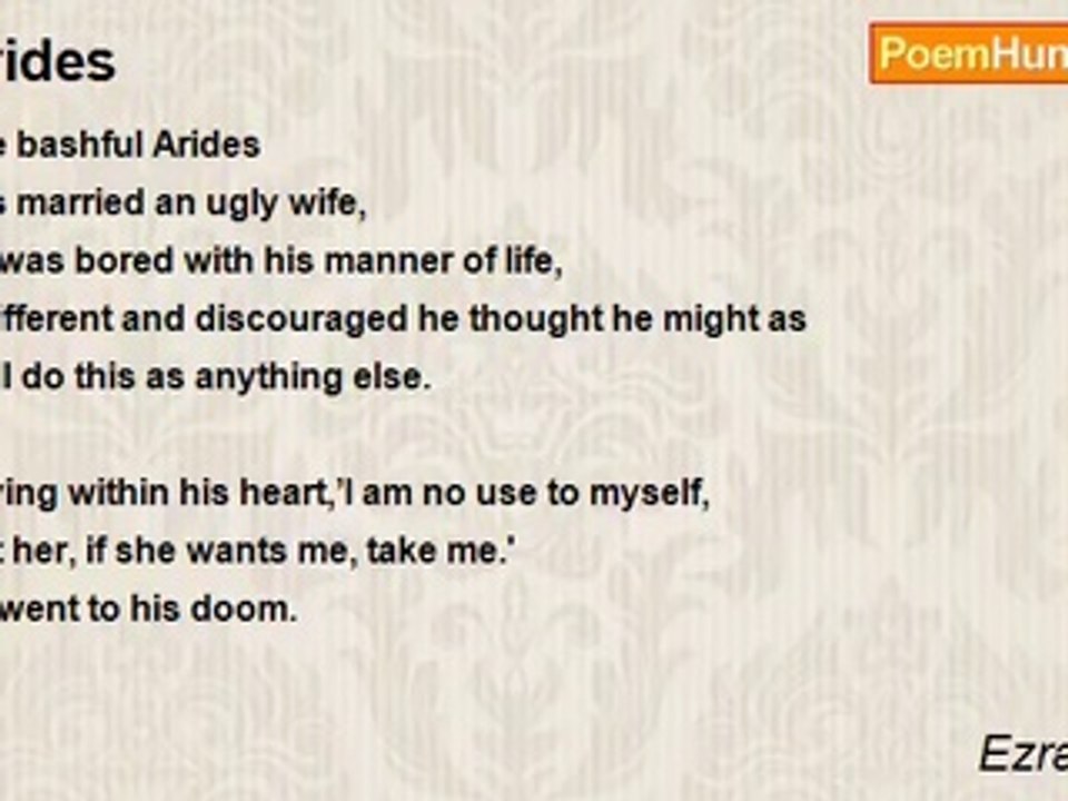 Ezra Pound - Arides