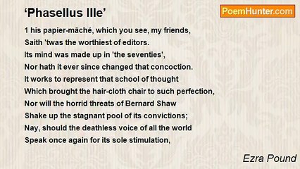 Ezra Pound - ‘Phasellus Ille’