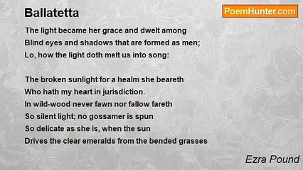 Ezra Pound - Ballatetta