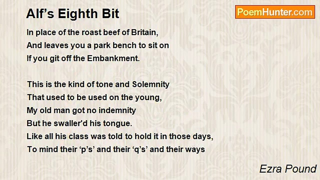 Ezra Pound - Alf’s Eighth Bit