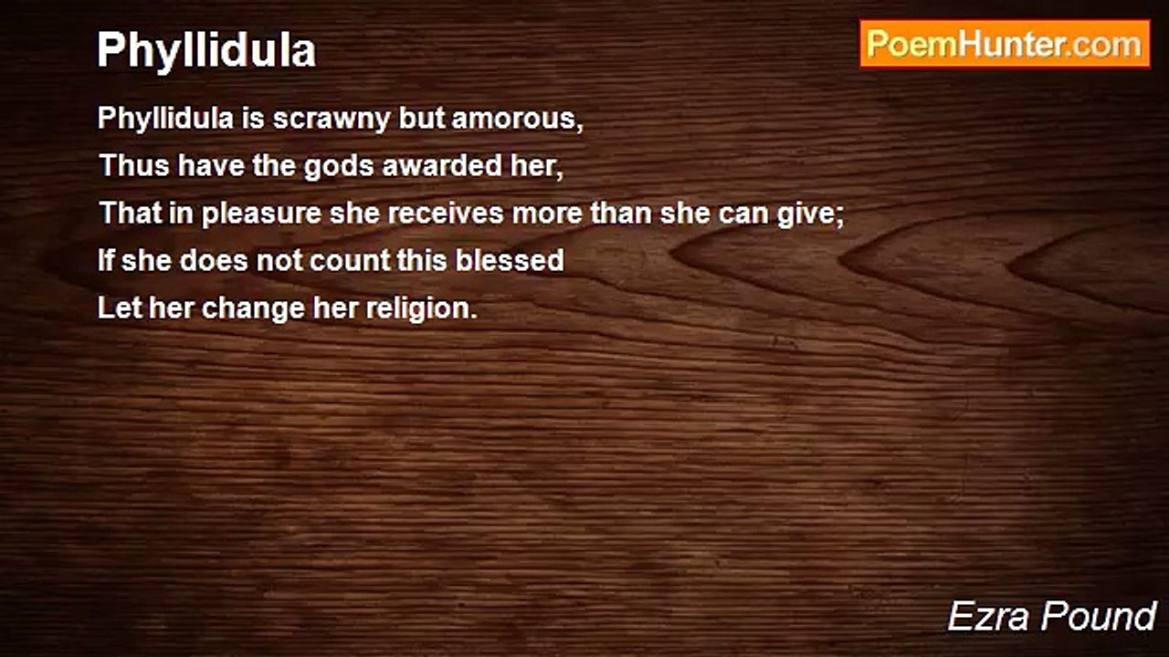 Ezra Pound - Phyllidula