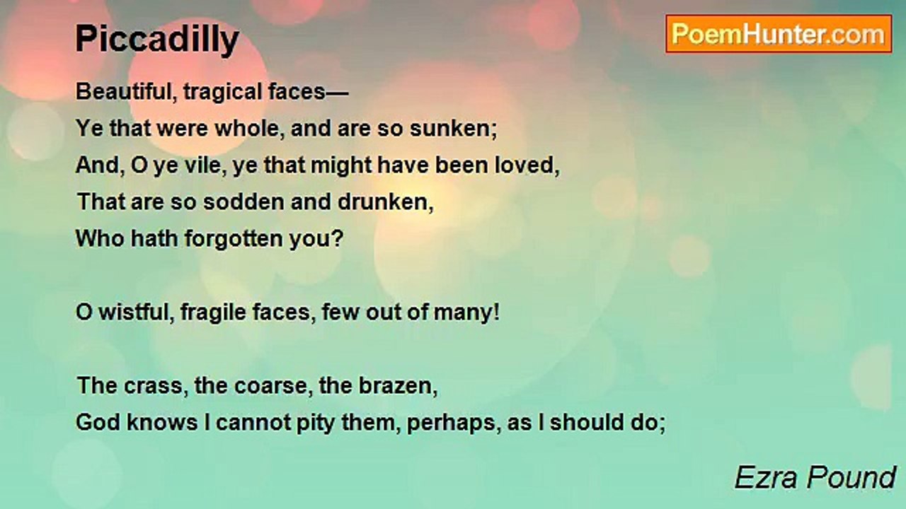 Ezra Pound - Piccadilly