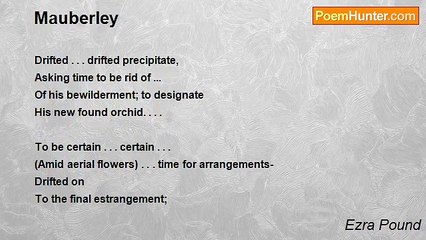 Ezra Pound - Mauberley