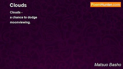 Matsuo Basho - Clouds