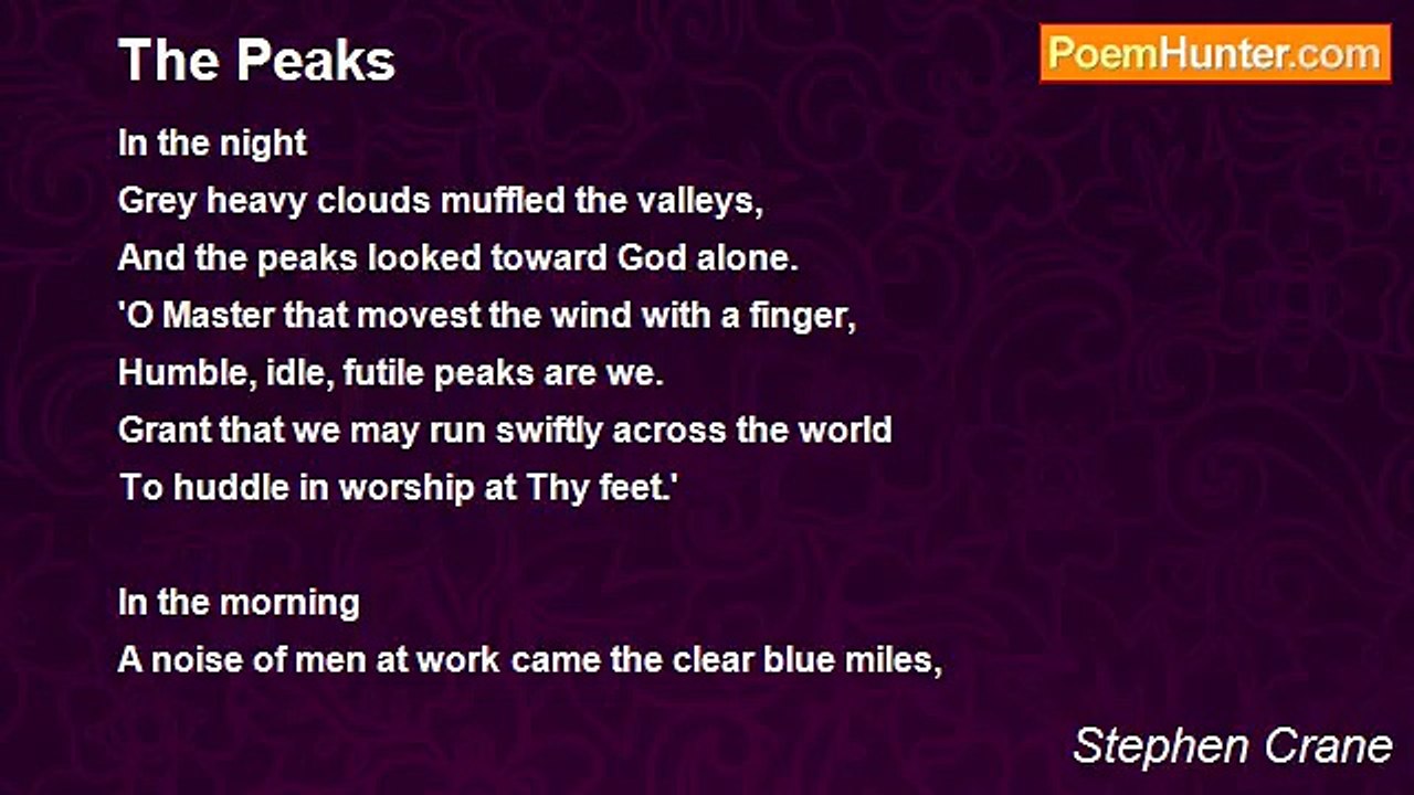 Stephen Crane - The Peaks