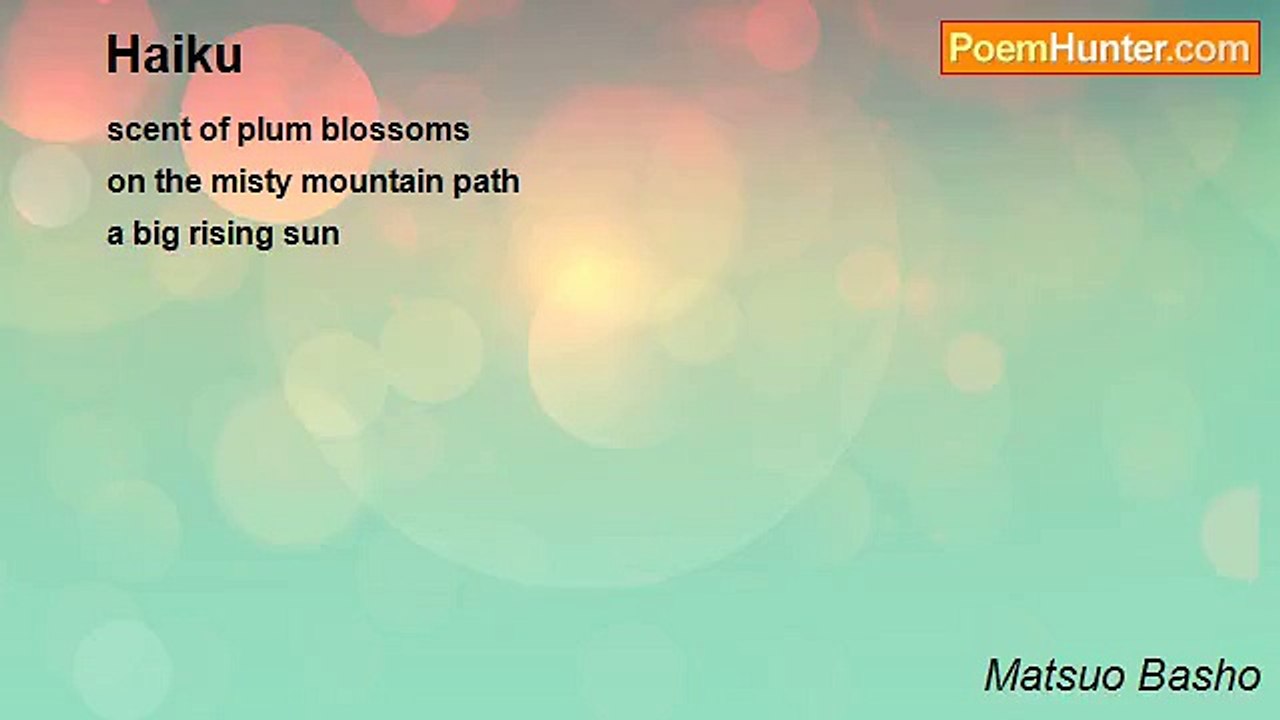 Matsuo Basho - Haiku