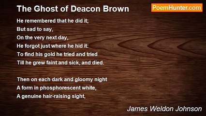 James Weldon Johnson - The Ghost of Deacon Brown