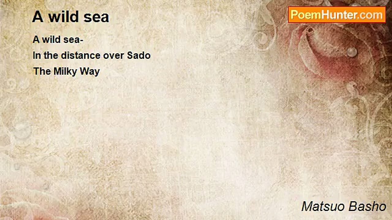 Matsuo Basho - A wild sea