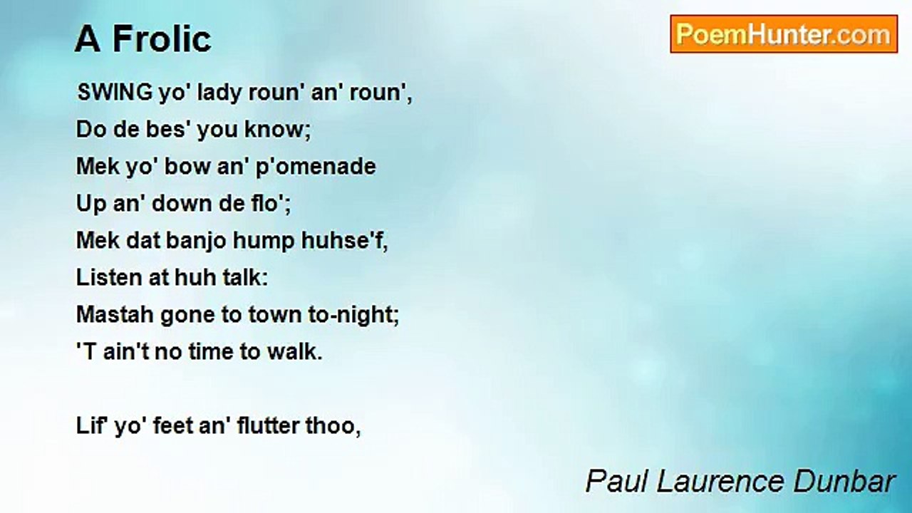 Paul Laurence Dunbar - A Frolic