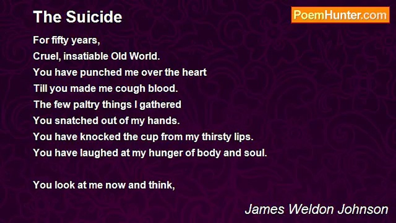 James Weldon Johnson - The Suicide