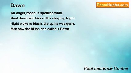 Paul Laurence Dunbar - Dawn