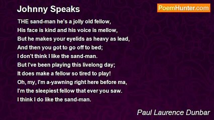 Paul Laurence Dunbar - Johnny Speaks