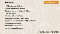 Paul Laurence Dunbar - Forever