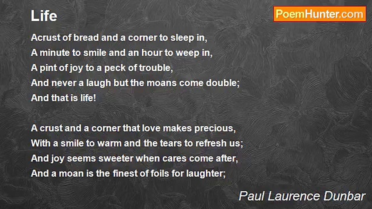 Paul Laurence Dunbar - Life