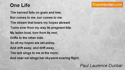 Paul Laurence Dunbar - One Life