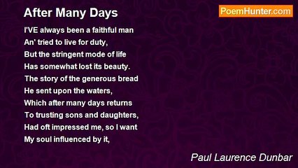 Paul Laurence Dunbar - After Many Days