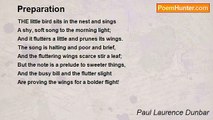 Paul Laurence Dunbar - Preparation