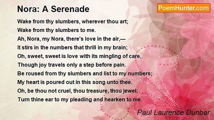 Paul Laurence Dunbar - Nora: A Serenade