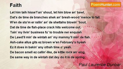 Paul Laurence Dunbar - Faith