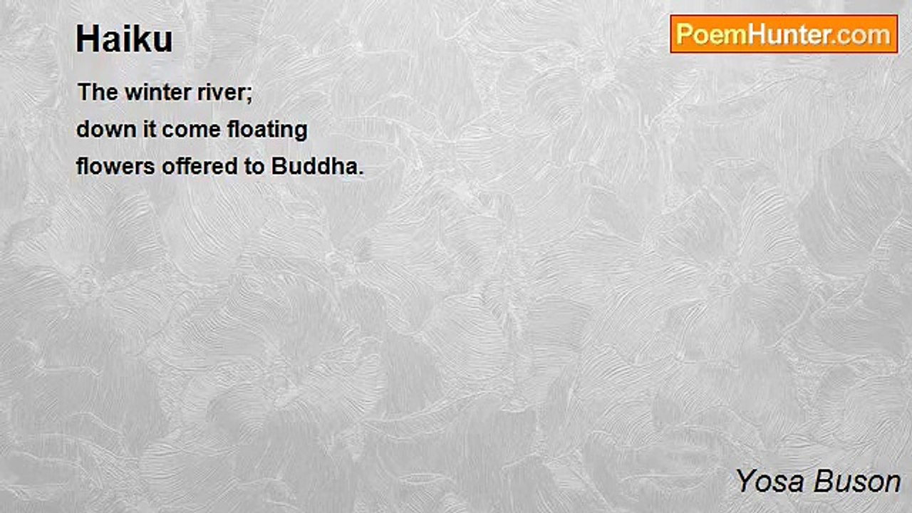 Yosa Buson - Haiku