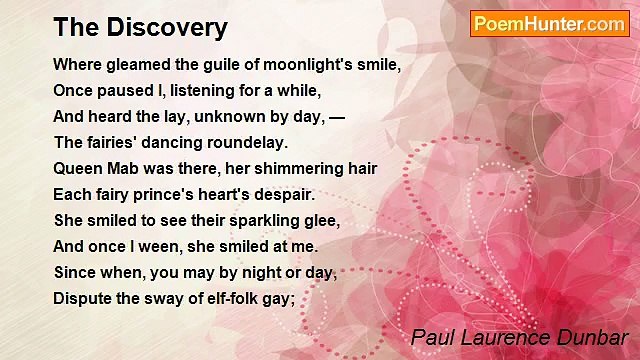 Paul Laurence Dunbar - The Discovery