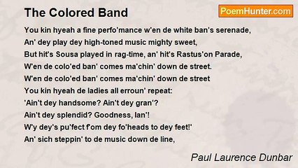 Paul Laurence Dunbar - The Colored Band