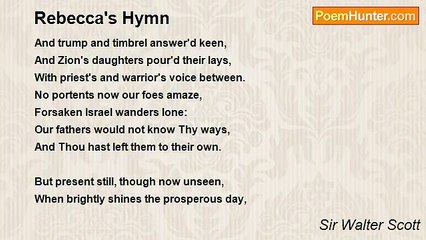 Sir Walter Scott - Rebecca's Hymn