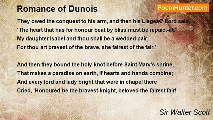 Sir Walter Scott - Romance of Dunois