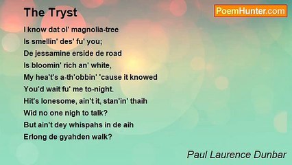 Paul Laurence Dunbar - The Tryst