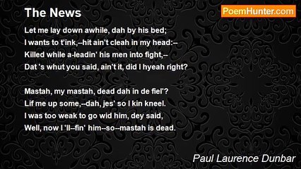 Paul Laurence Dunbar - The News