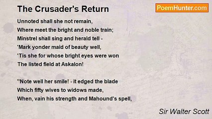 Sir Walter Scott - The Crusader's Return