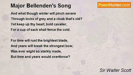 Sir Walter Scott - Major Bellenden's Song