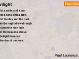 Paul Laurence Dunbar - Twilight