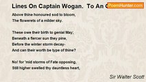 Sir Walter Scott - Lines On Captain Wogan.  To An Oak Tree