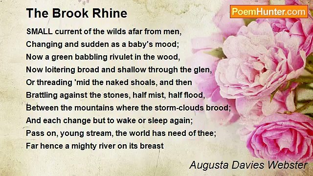 Augusta Davies Webster - The Brook Rhine