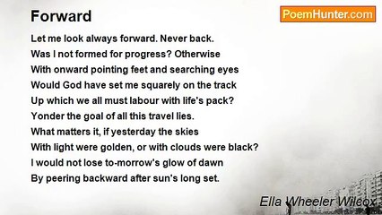 Ella Wheeler Wilcox - Forward