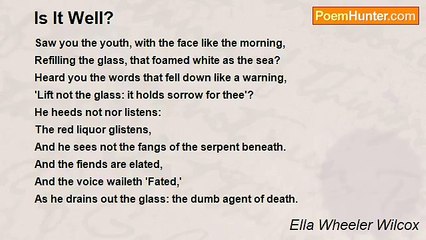 Ella Wheeler Wilcox - Is It Well?