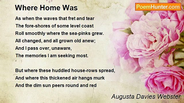 Augusta Davies Webster - Where Home Was