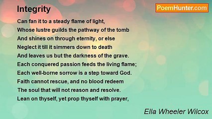 Ella Wheeler Wilcox - Integrity