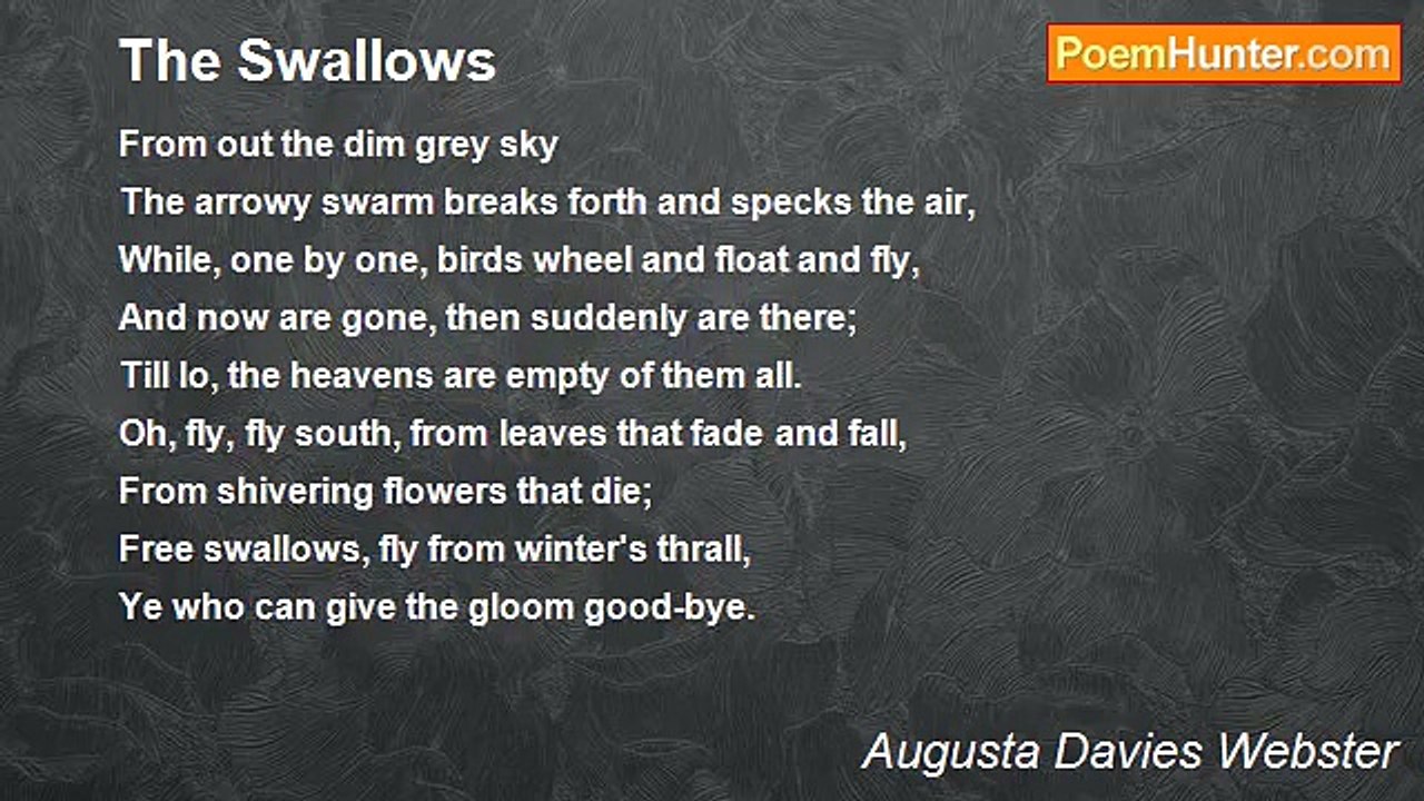 Augusta Davies Webster - The Swallows