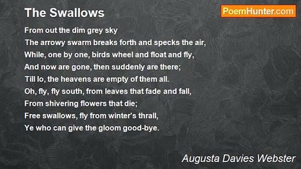 Augusta Davies Webster - The Swallows