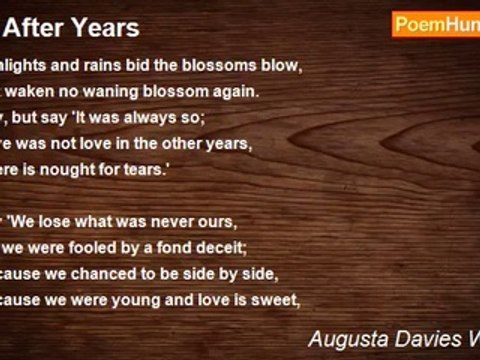 Augusta Davies Webster - In After Years