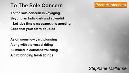 Stéphane Mallarmé - To The Sole Concern