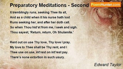 Edward Taylor - Preparatory Meditations - Second Series: 146