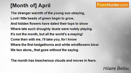 Hilaire Belloc - [Month of] April
