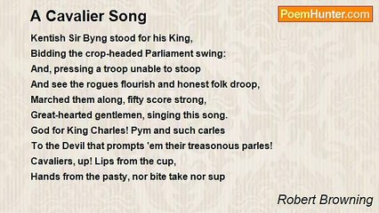 Robert Browning - A Cavalier Song