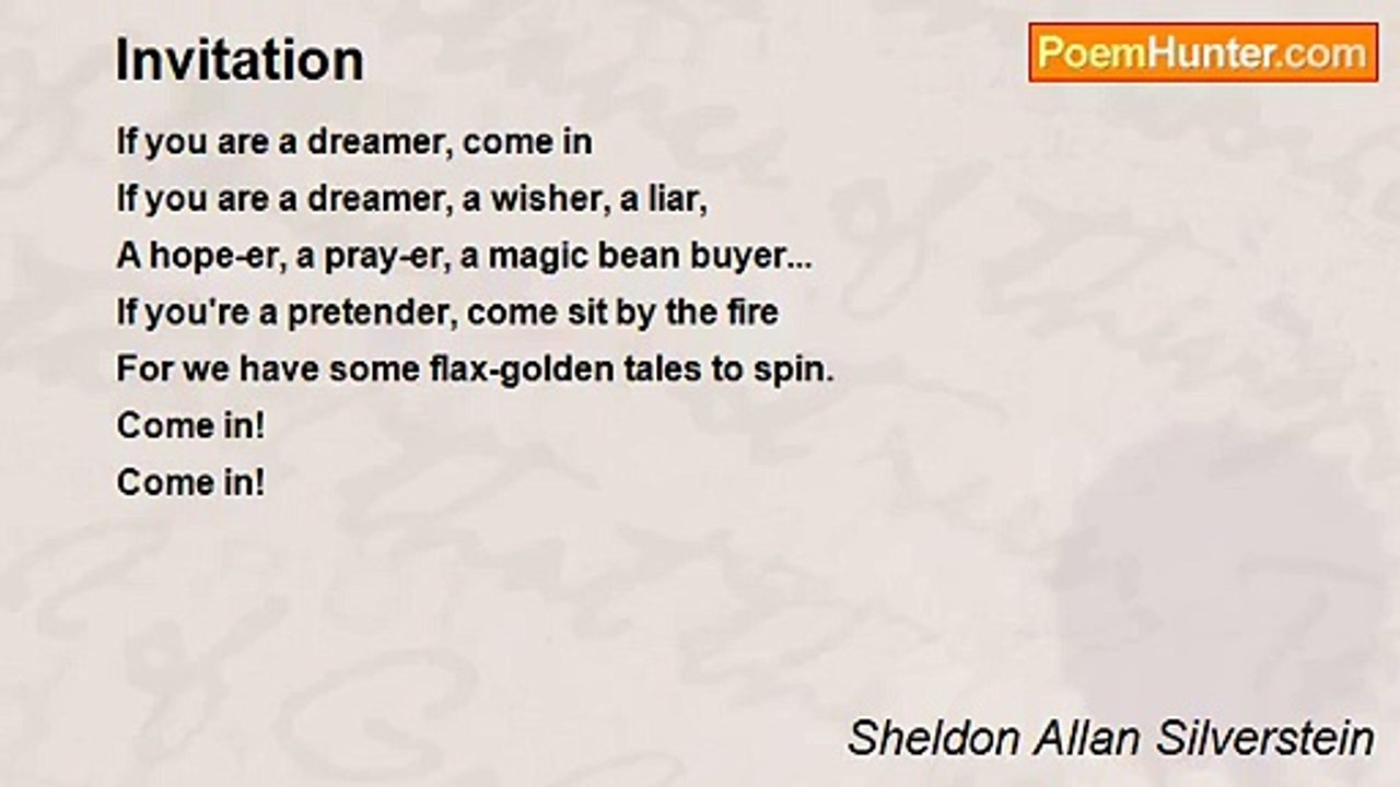 Sheldon Allan Silverstein - Invitation
