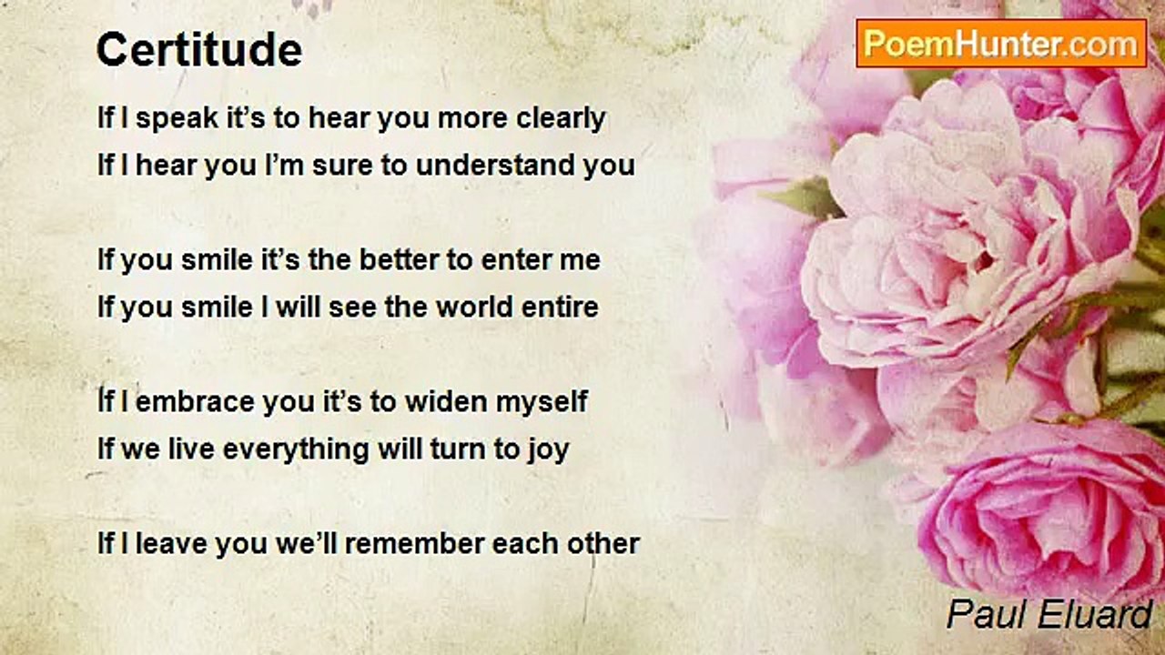 Paul Eluard - Certitude