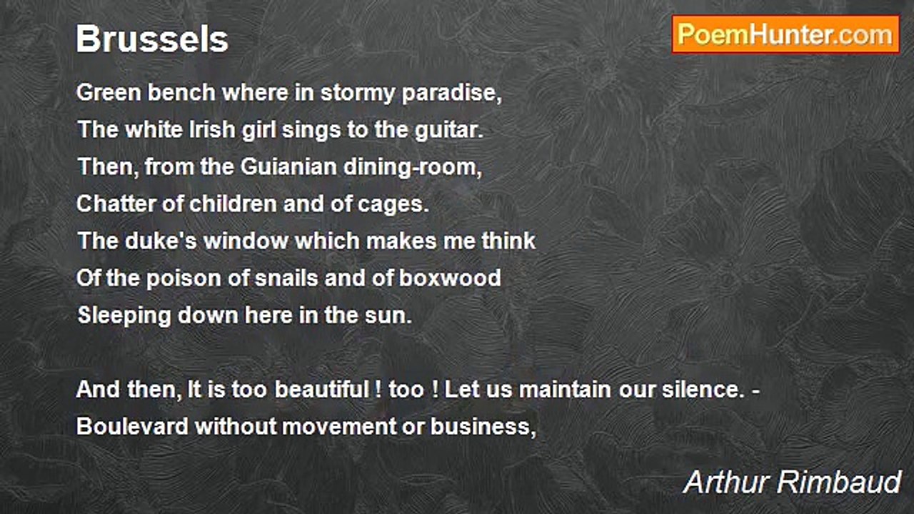 Arthur Rimbaud - Brussels
